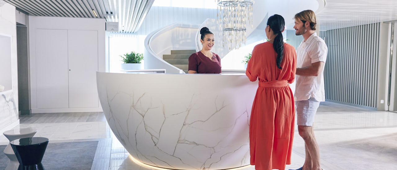 De ingang van het kuuroord